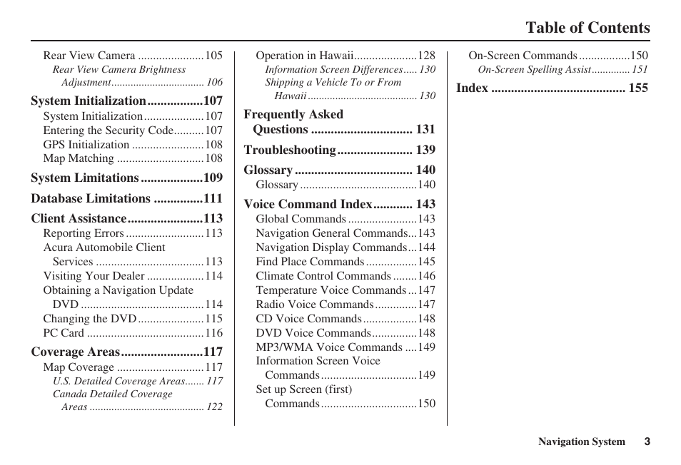 Acura 2008 RDX 31STK810 User Manual | Page 4 / 161