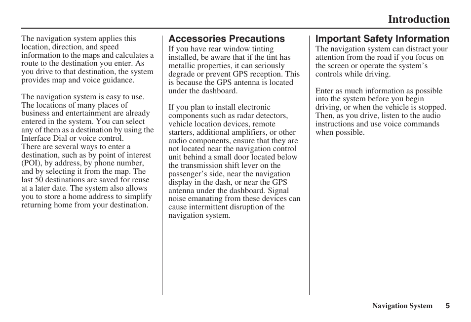 Introduction | Acura 2008 RDX 31STK810 User Manual | Page 6 / 161