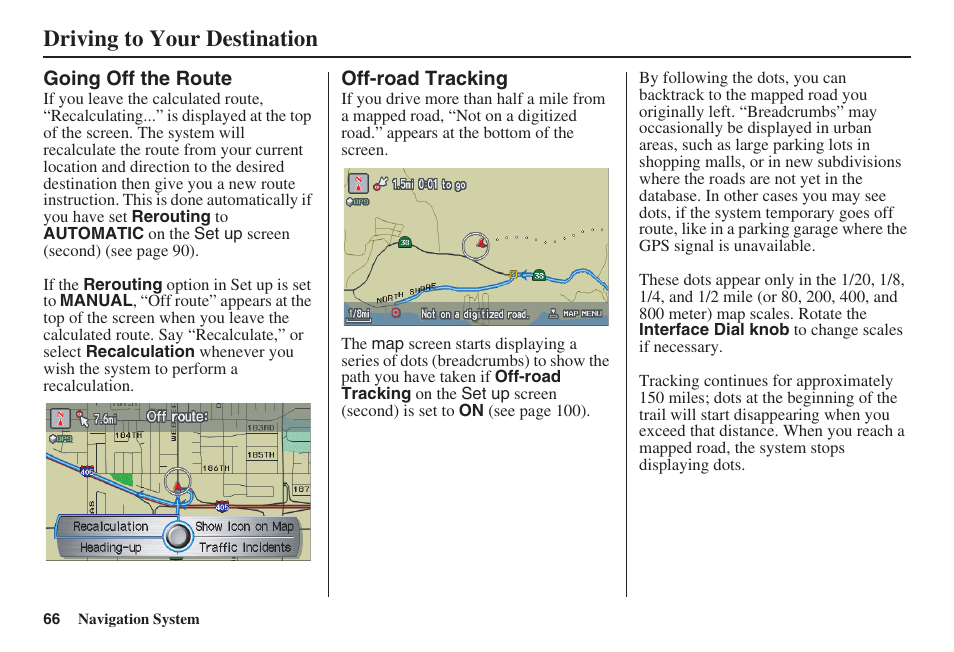 Driving to your destination | Acura 2008 RDX 31STK810 User Manual | Page 67 / 161