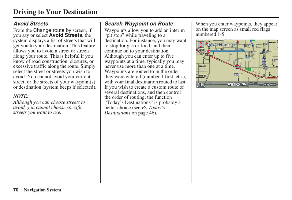 Driving to your destination | Acura 2008 RDX 31STK810 User Manual | Page 71 / 161