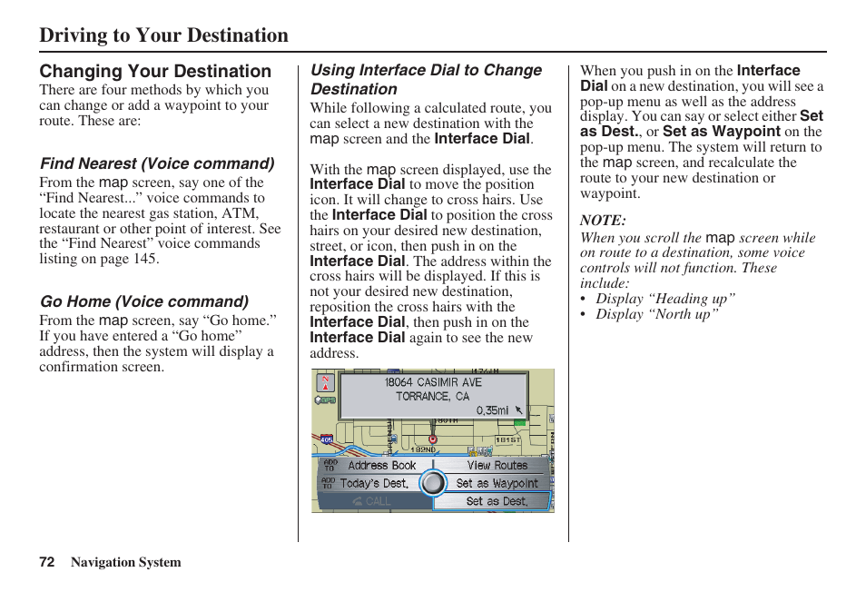 Driving to your destination | Acura 2008 RDX 31STK810 User Manual | Page 73 / 161