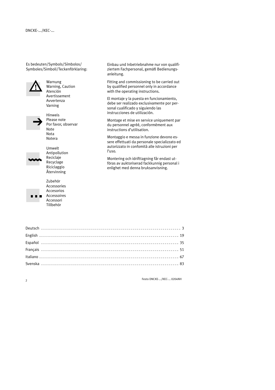 Festo Фиксаторы KPE User Manual | Page 2 / 100
