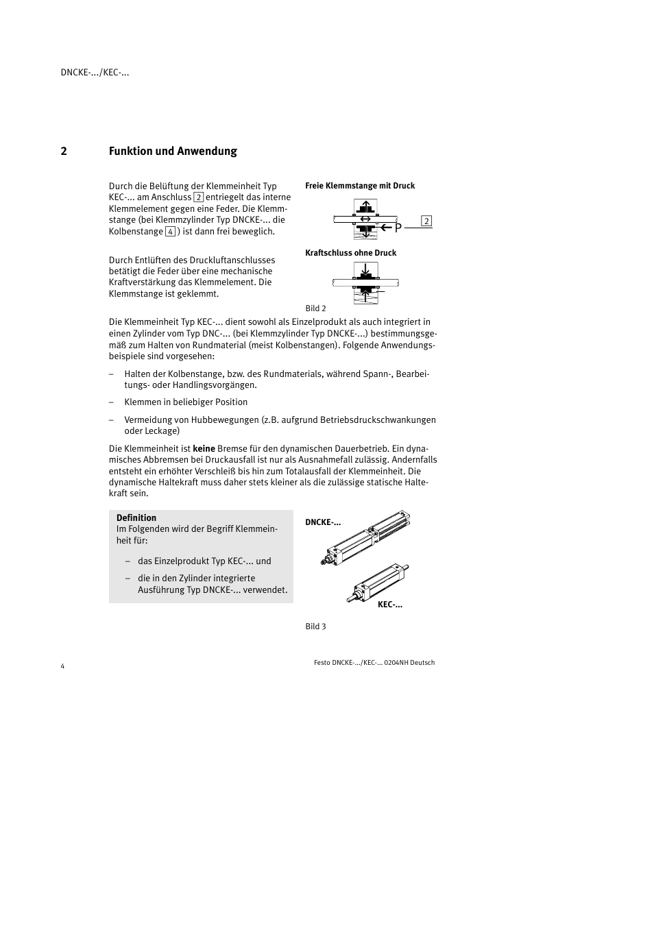 2funktion und anwendung | Festo Фиксаторы KPE User Manual | Page 4 / 100