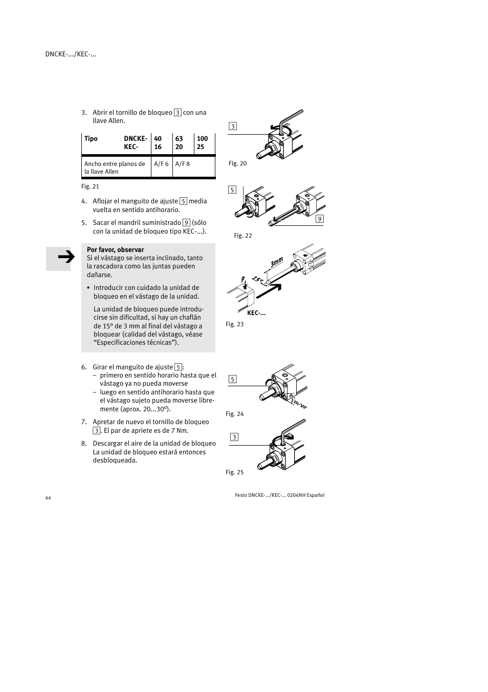 Festo Фиксаторы KPE User Manual | Page 44 / 100