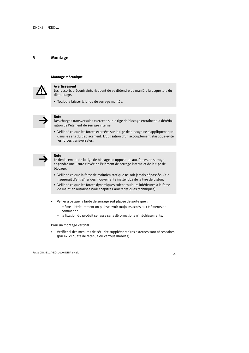 5montage | Festo Фиксаторы KPE User Manual | Page 55 / 100