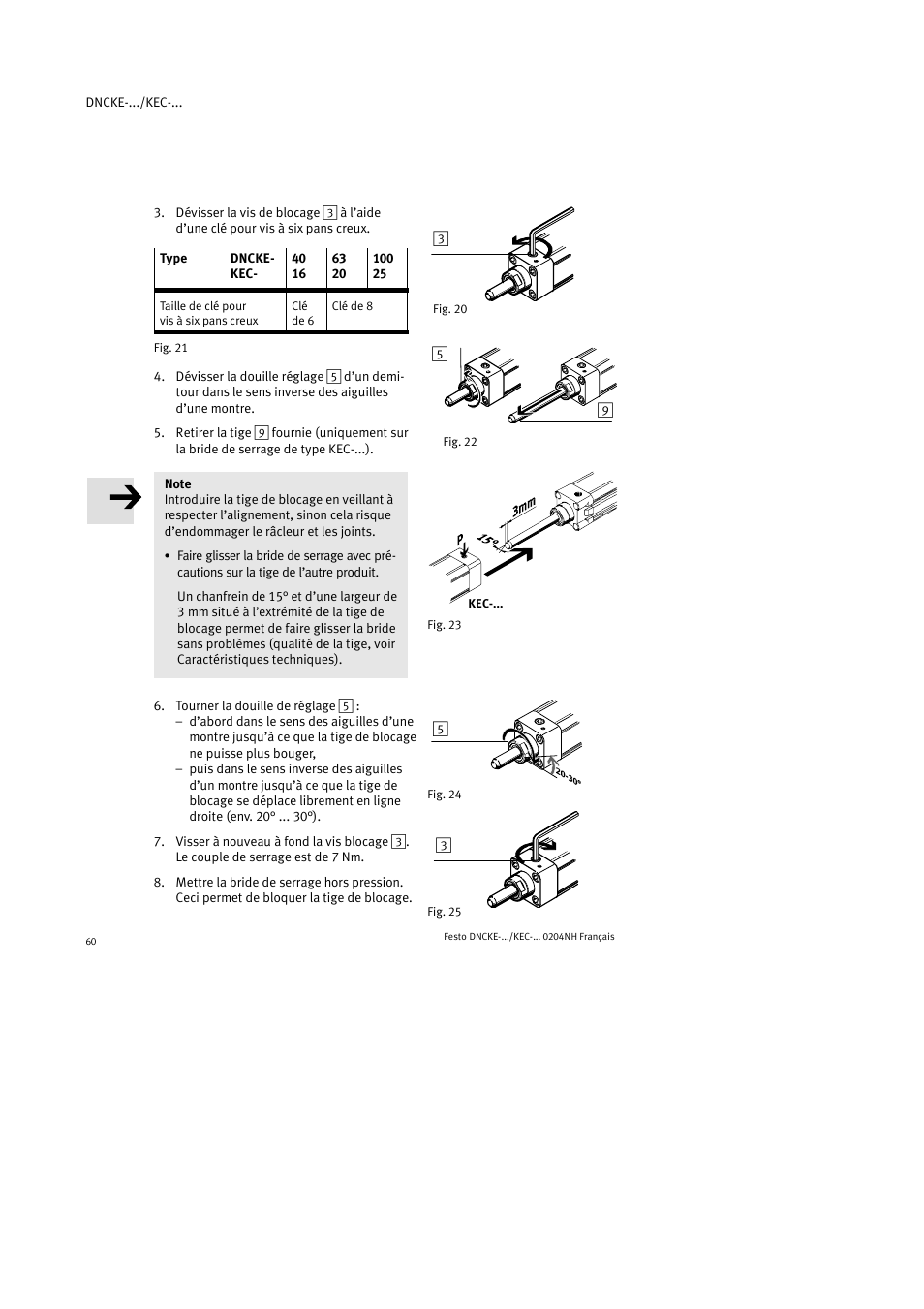 Festo Фиксаторы KPE User Manual | Page 60 / 100