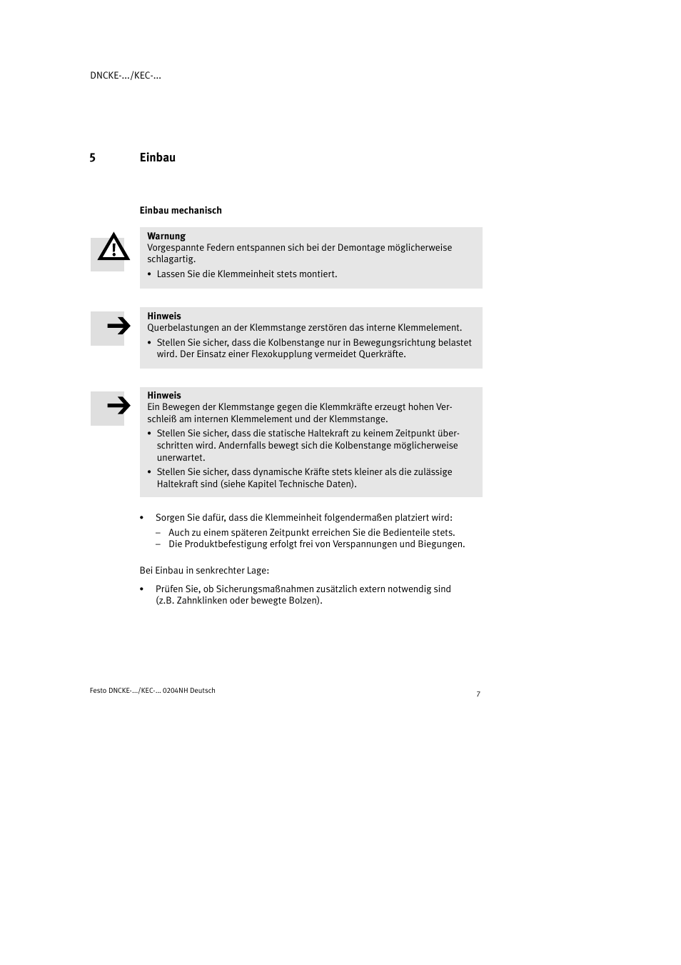 5einbau | Festo Фиксаторы KPE User Manual | Page 7 / 100