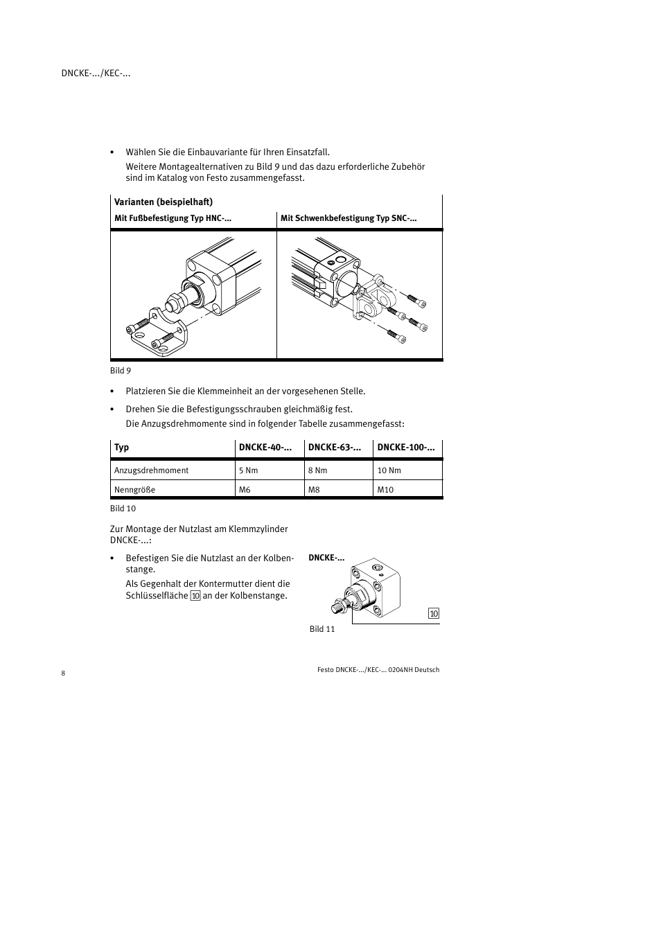 Festo Фиксаторы KPE User Manual | Page 8 / 100