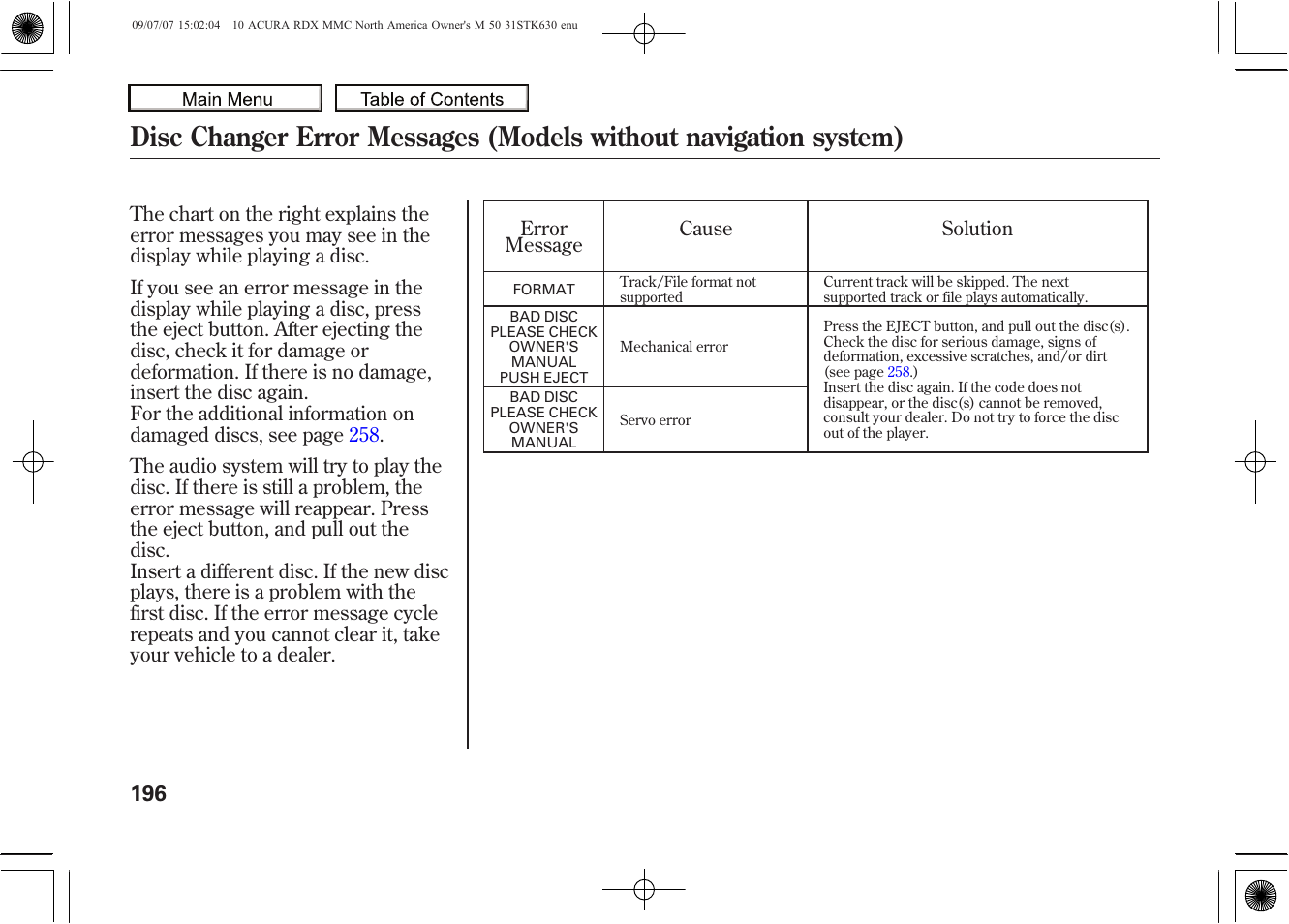 2010 rdx | Acura 2010 RDX User Manual | Page 200 / 514