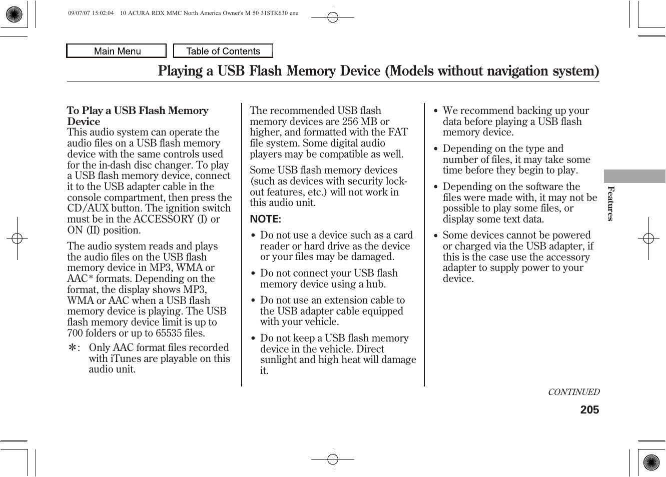 2010 rdx | Acura 2010 RDX User Manual | Page 209 / 514