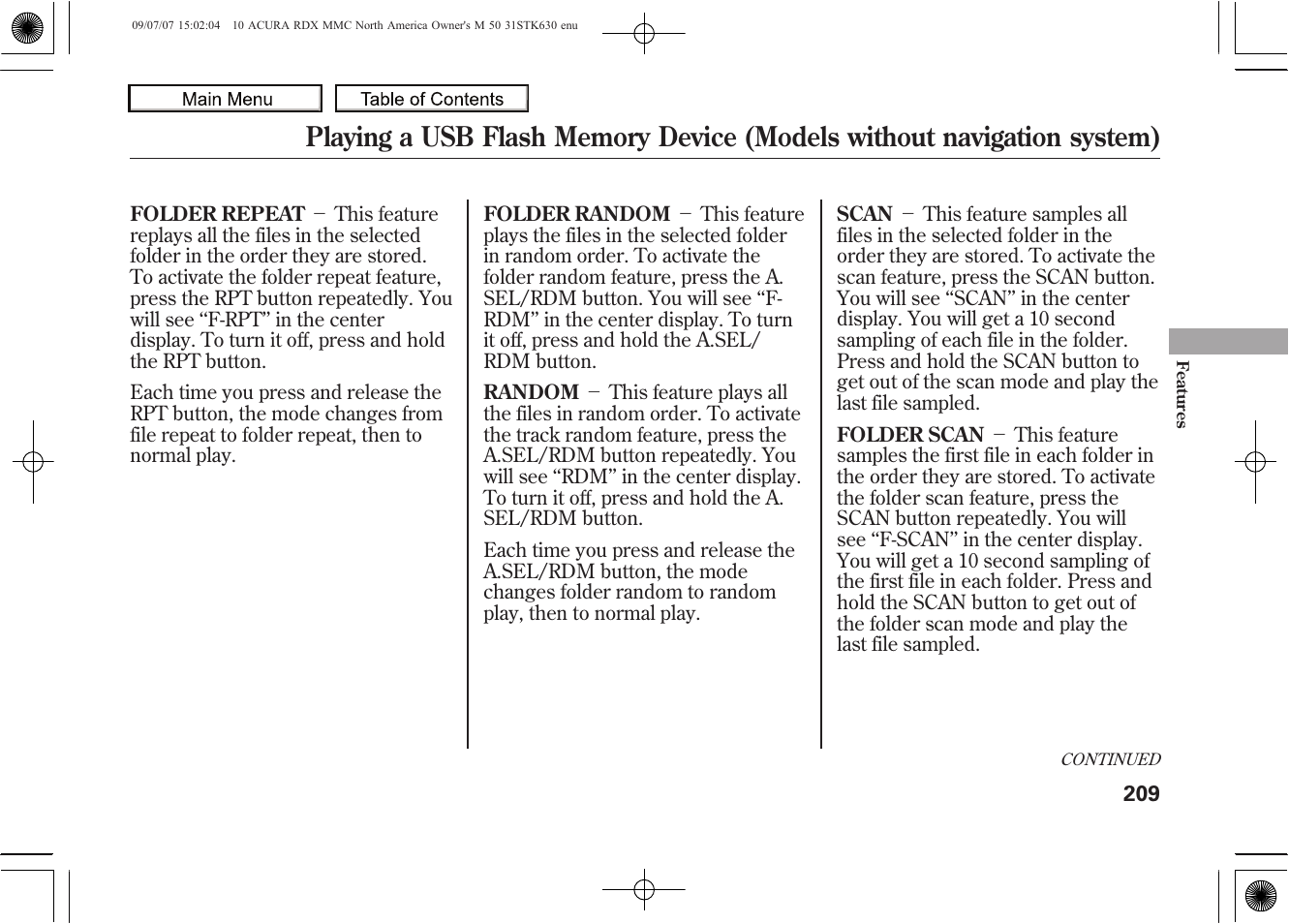 2010 rdx | Acura 2010 RDX User Manual | Page 213 / 514