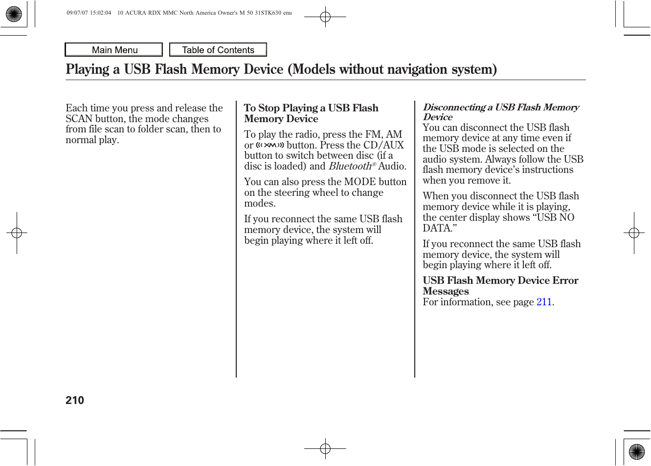 2010 rdx | Acura 2010 RDX User Manual | Page 214 / 514