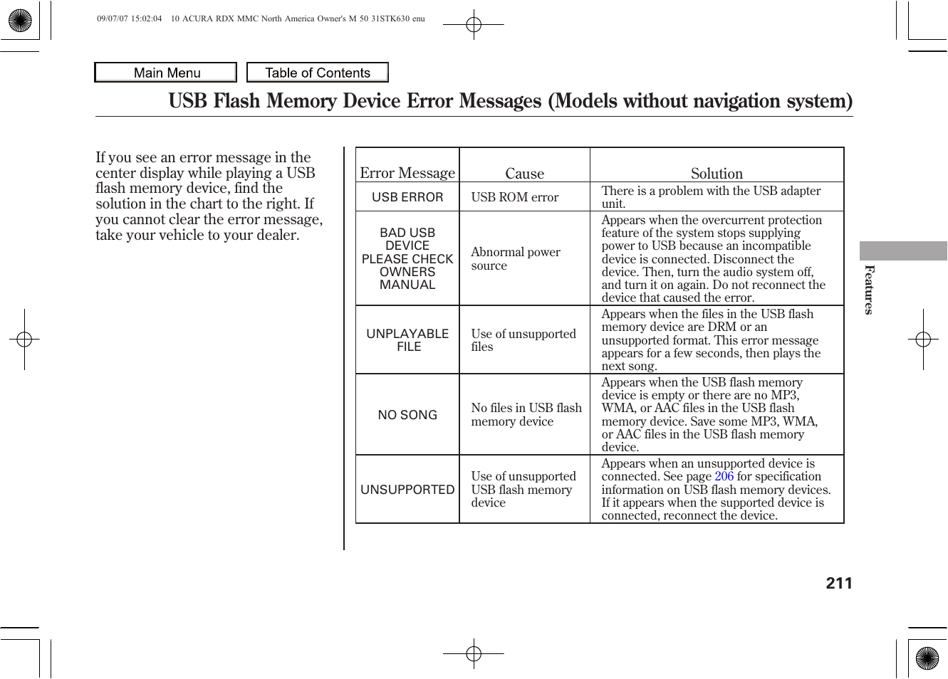 2010 rdx | Acura 2010 RDX User Manual | Page 215 / 514