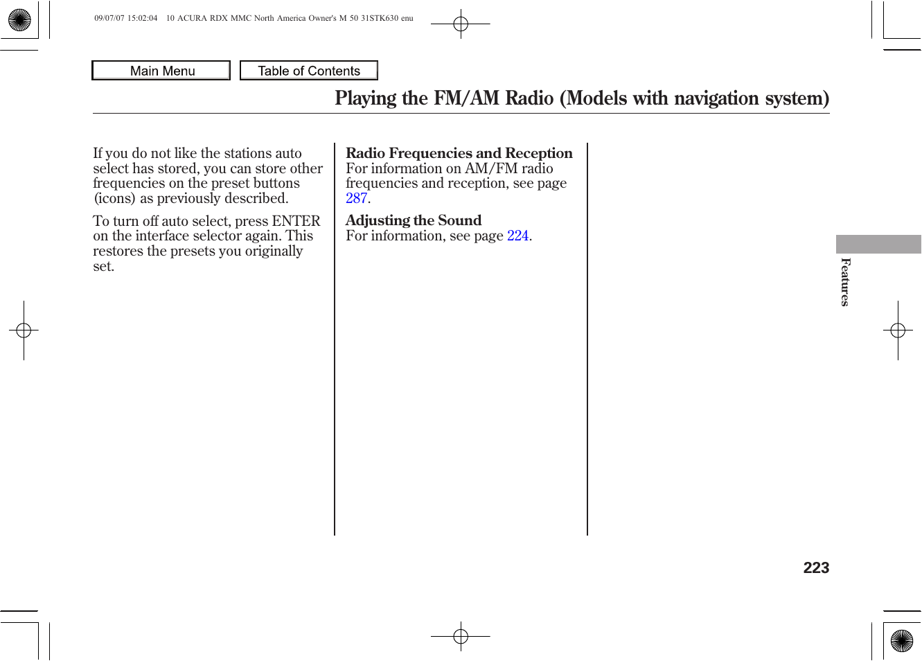 2010 rdx | Acura 2010 RDX User Manual | Page 227 / 514