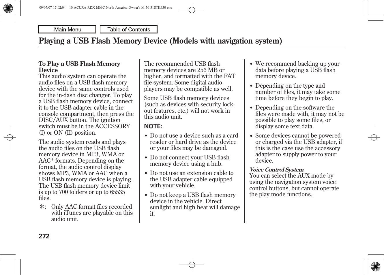2010 rdx | Acura 2010 RDX User Manual | Page 276 / 514