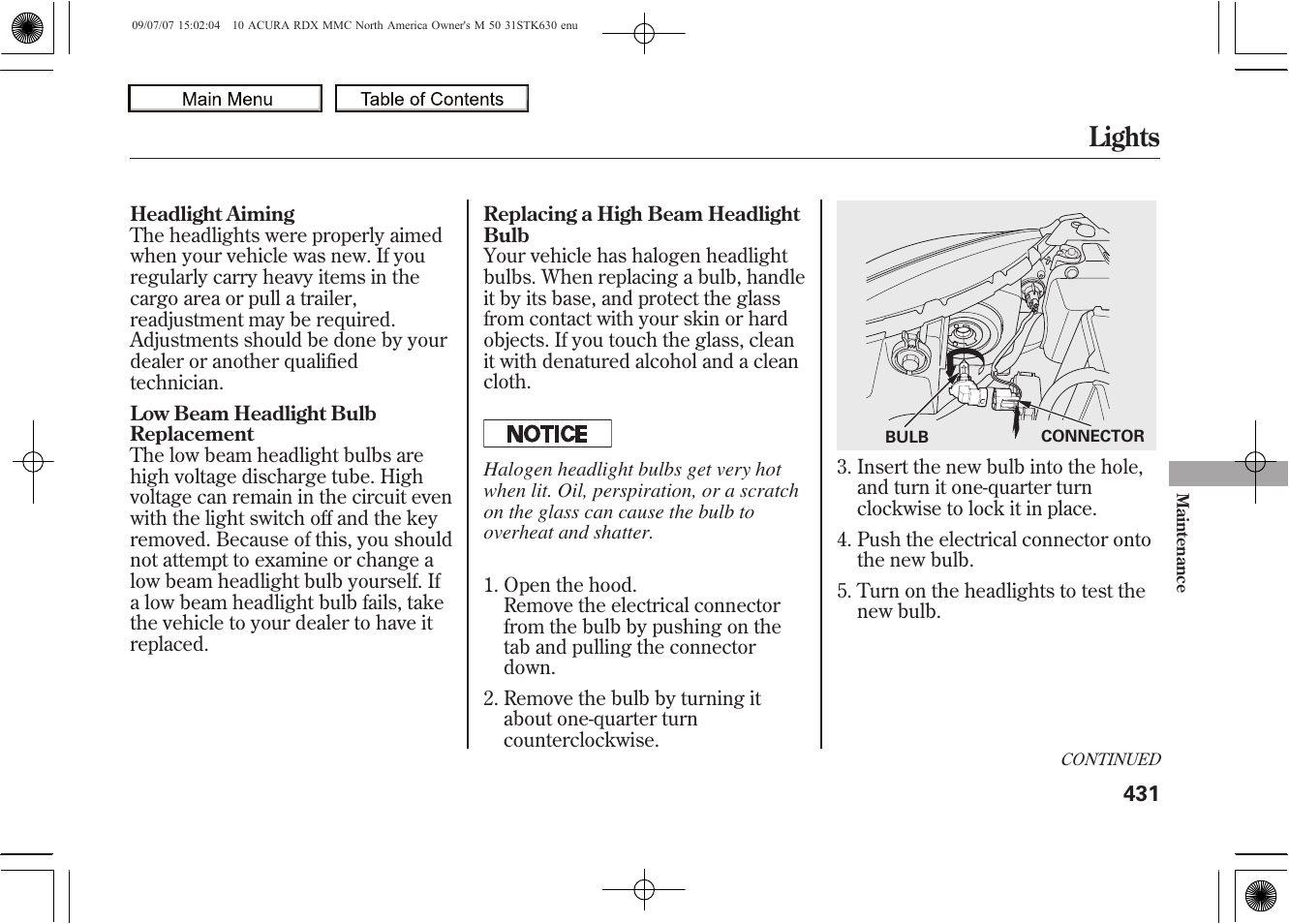 Lights, 2010 rdx | Acura 2010 RDX User Manual | Page 435 / 514