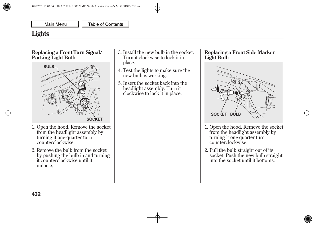 Lights, 2010 rdx | Acura 2010 RDX User Manual | Page 436 / 514