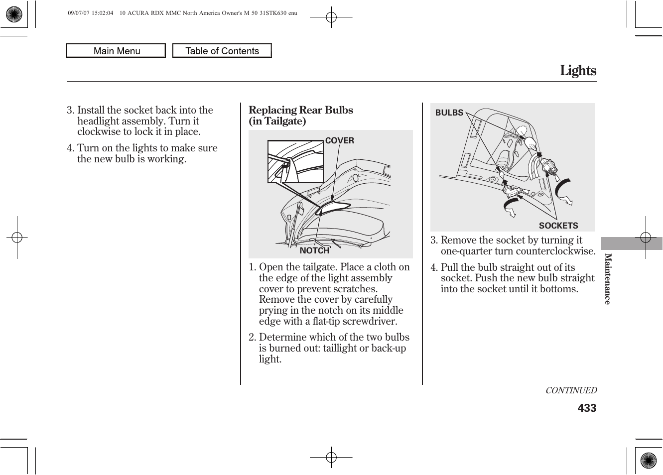 Lights, 2010 rdx | Acura 2010 RDX User Manual | Page 437 / 514