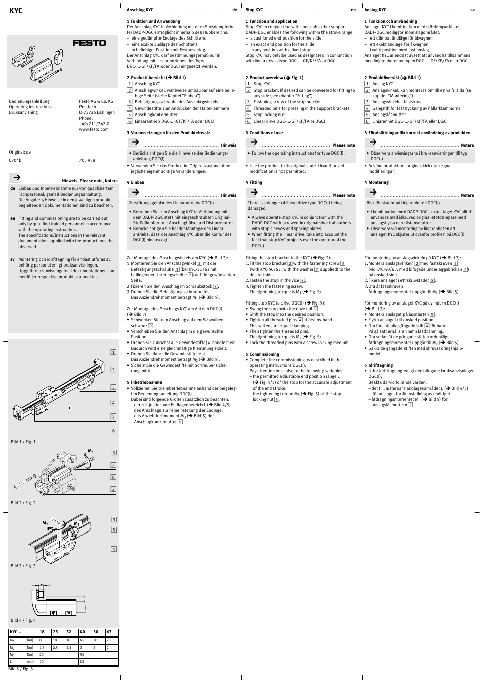 Festo Принадлежности для элементов демпфирования User Manual | 2 pages