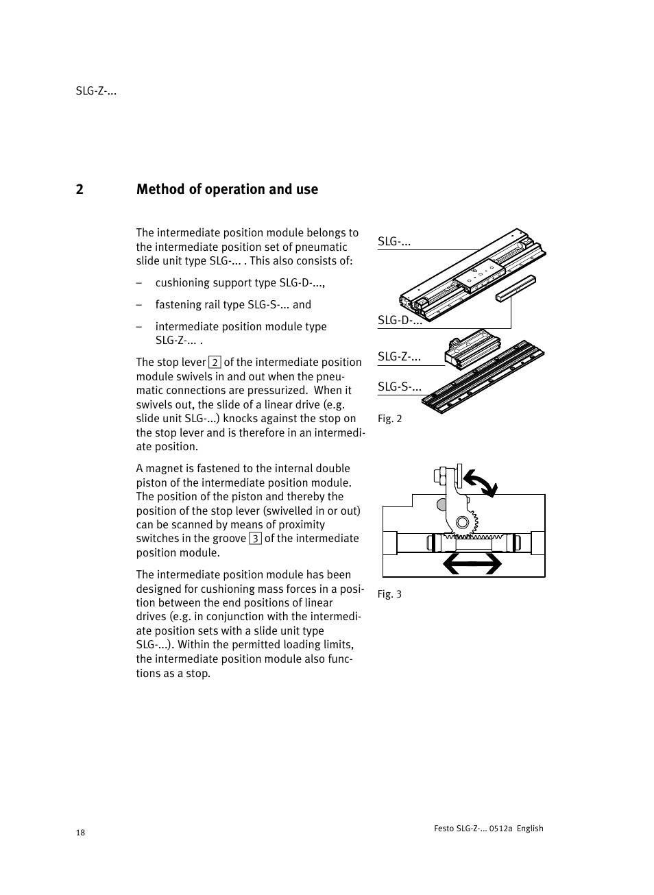 2 method of operation and use, 2method of operation and use | Festo Промежуточная позиция для линейного модуля DGC User Manual | Page 18 / 88