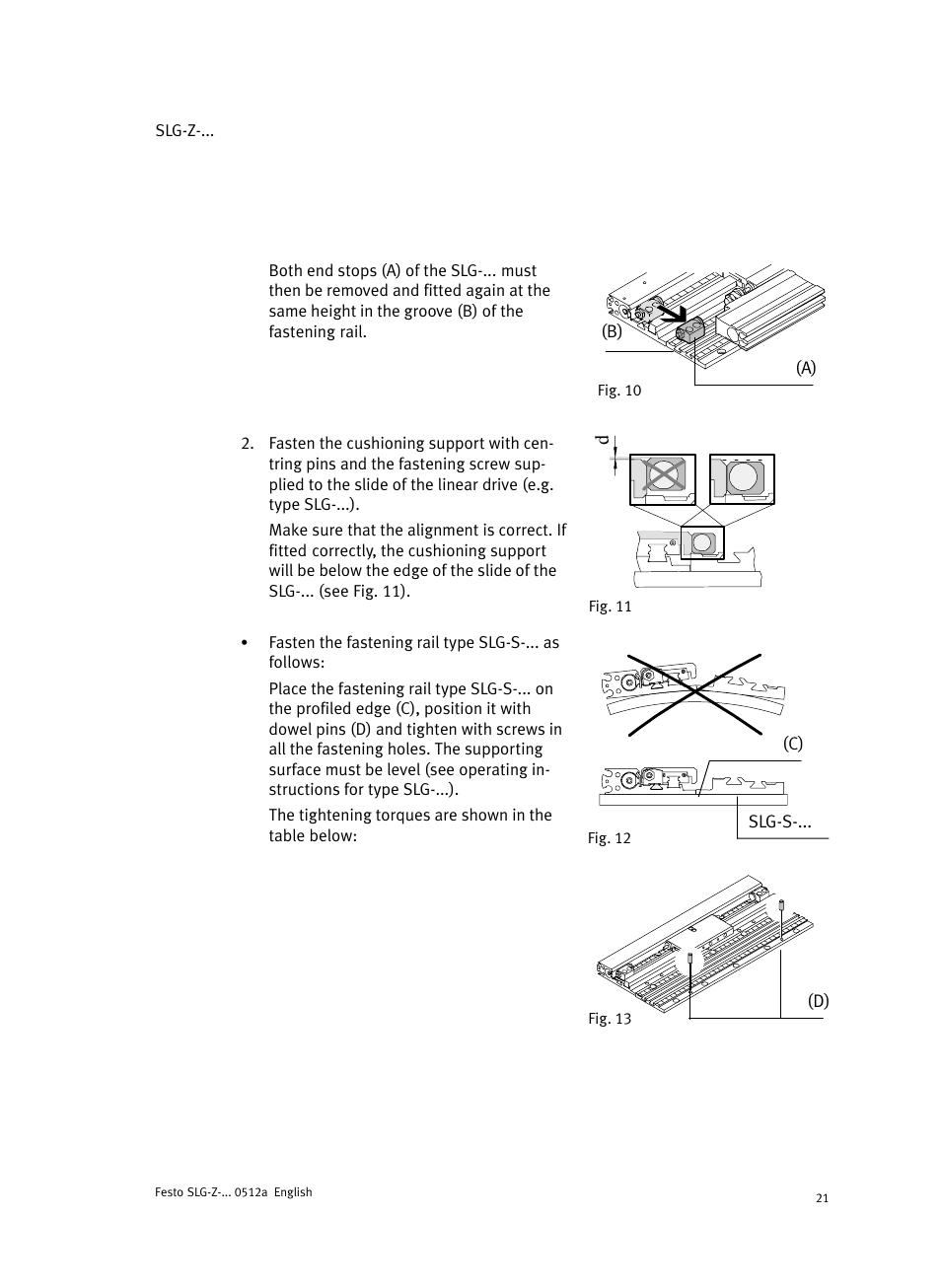 Festo Промежуточная позиция для линейного модуля DGC User Manual | Page 21 / 88