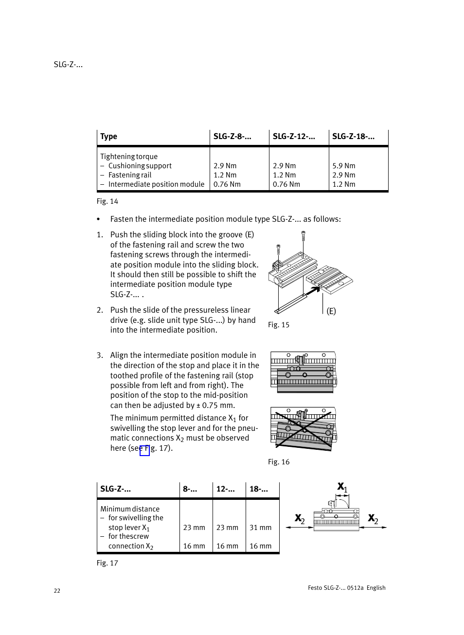 Festo Промежуточная позиция для линейного модуля DGC User Manual | Page 22 / 88