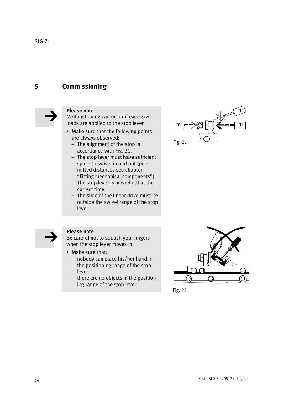 5 commissioning, 5commissioning | Festo Промежуточная позиция для линейного модуля DGC User Manual | Page 24 / 88