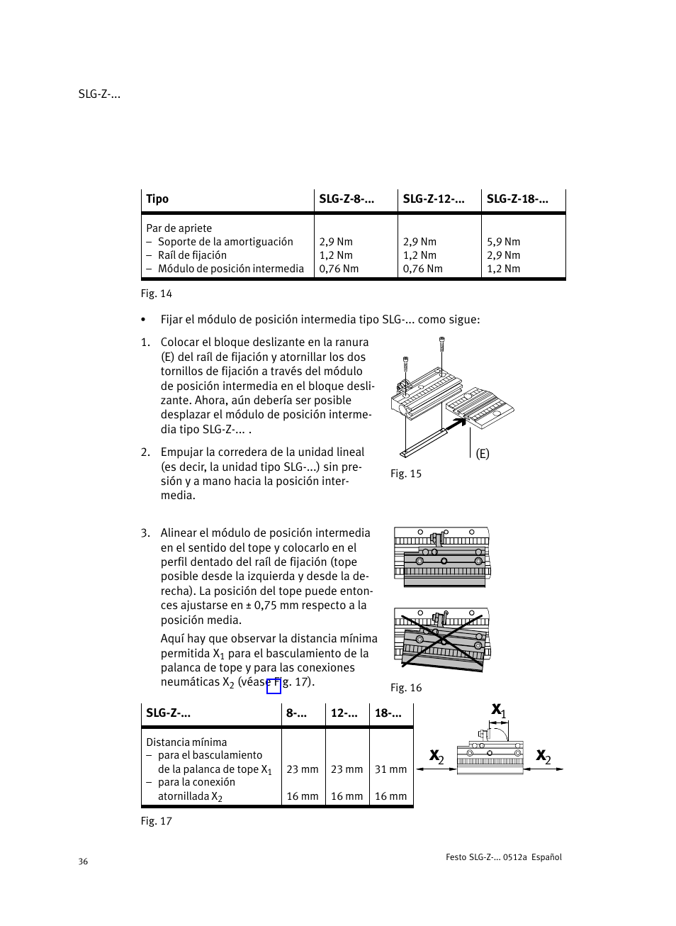 Festo Промежуточная позиция для линейного модуля DGC User Manual | Page 36 / 88