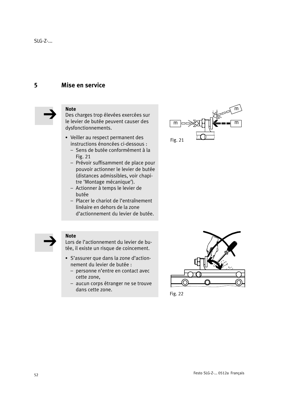 5 mise en service, 5mise en service | Festo Промежуточная позиция для линейного модуля DGC User Manual | Page 52 / 88