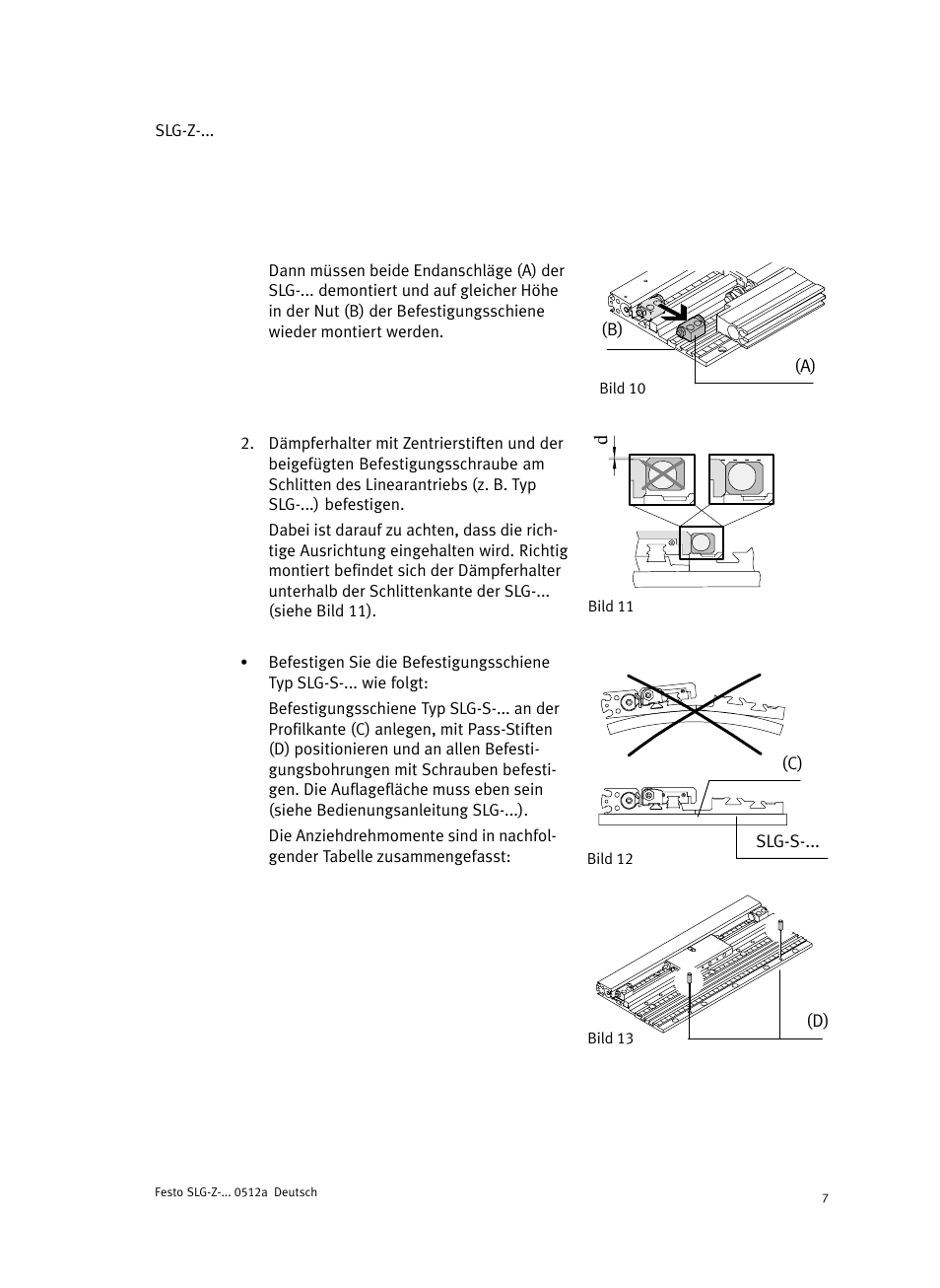 Festo Промежуточная позиция для линейного модуля DGC User Manual | Page 7 / 88