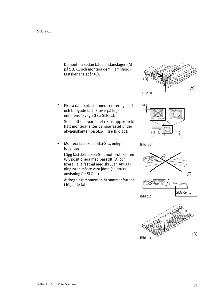 Festo Промежуточная позиция для линейного модуля DGC User Manual | Page 77 / 88