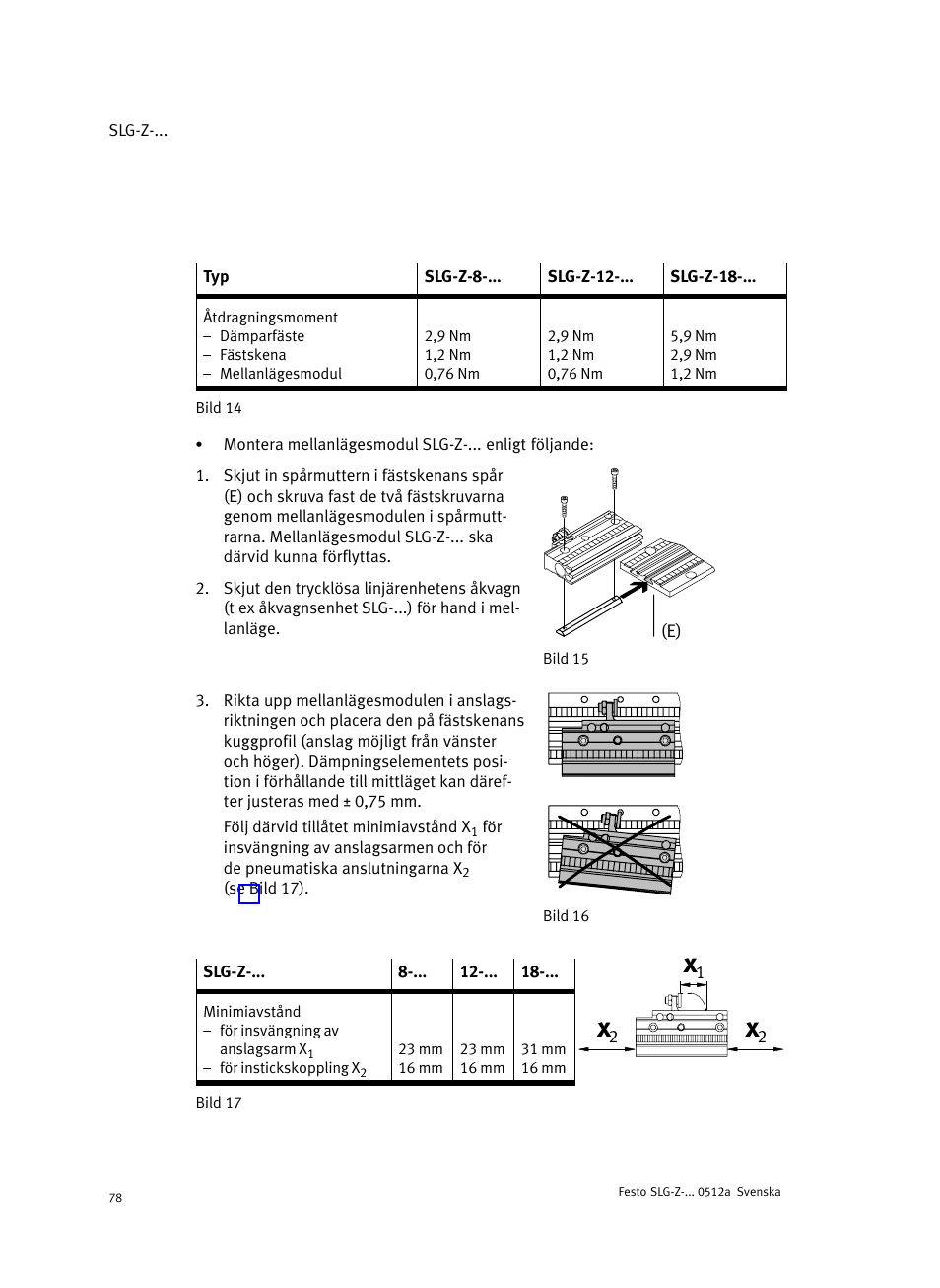 Festo Промежуточная позиция для линейного модуля DGC User Manual | Page 78 / 88