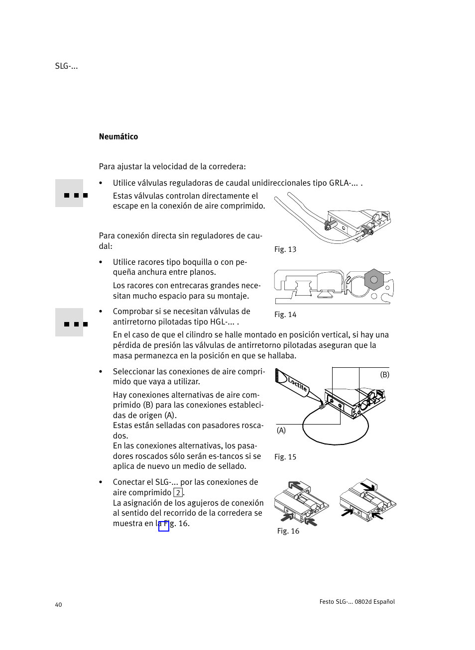 Neumático | Festo Пневматические линейные приводы SLG User Manual | Page 40 / 100
