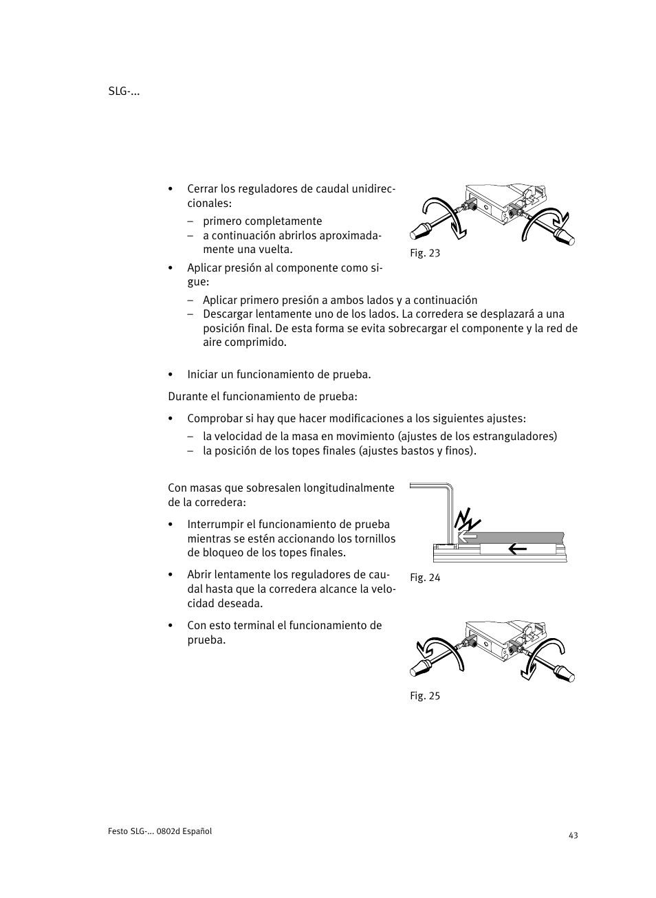 Festo Пневматические линейные приводы SLG User Manual | Page 43 / 100