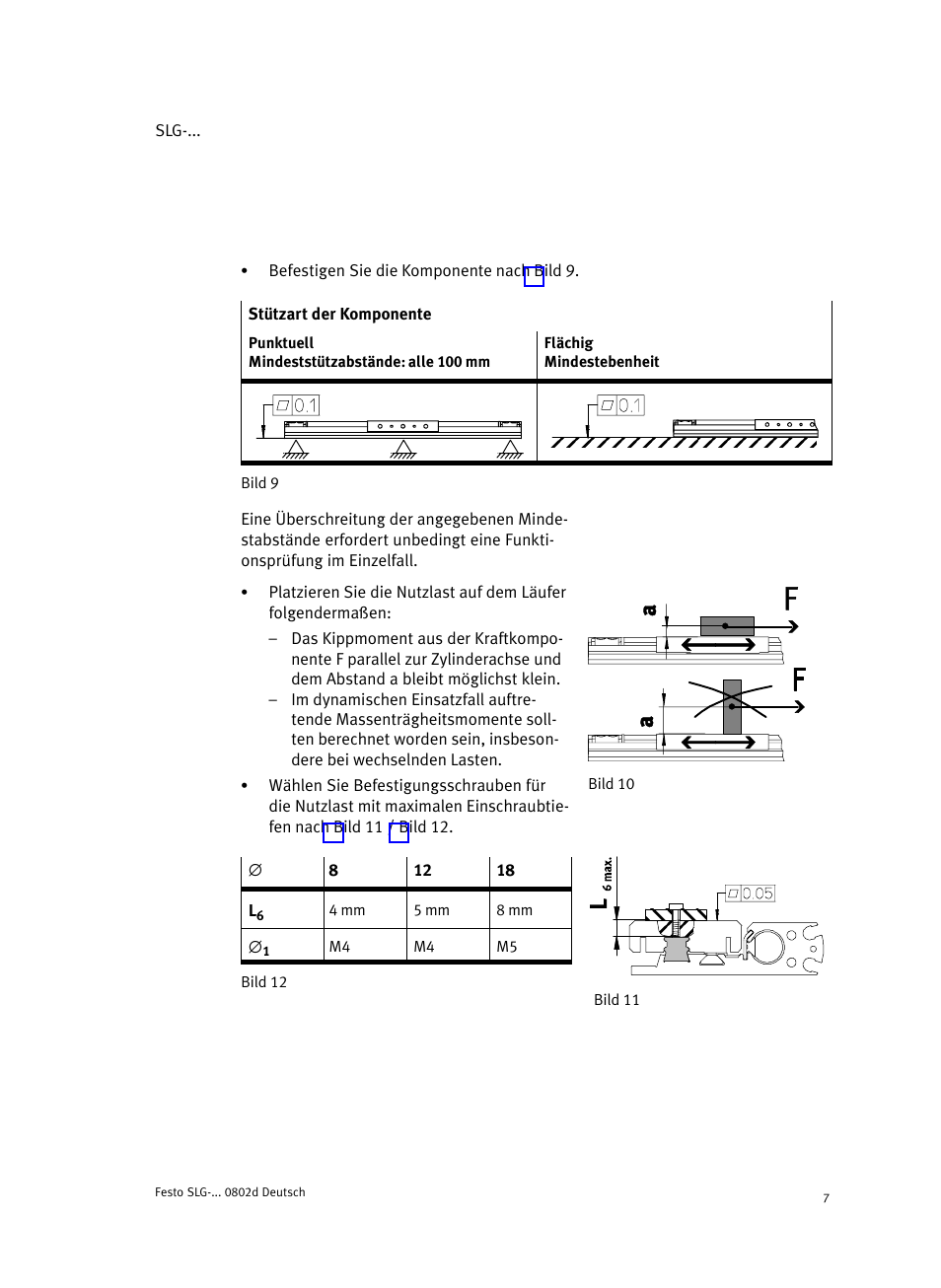 Festo Пневматические линейные приводы SLG User Manual | Page 7 / 100