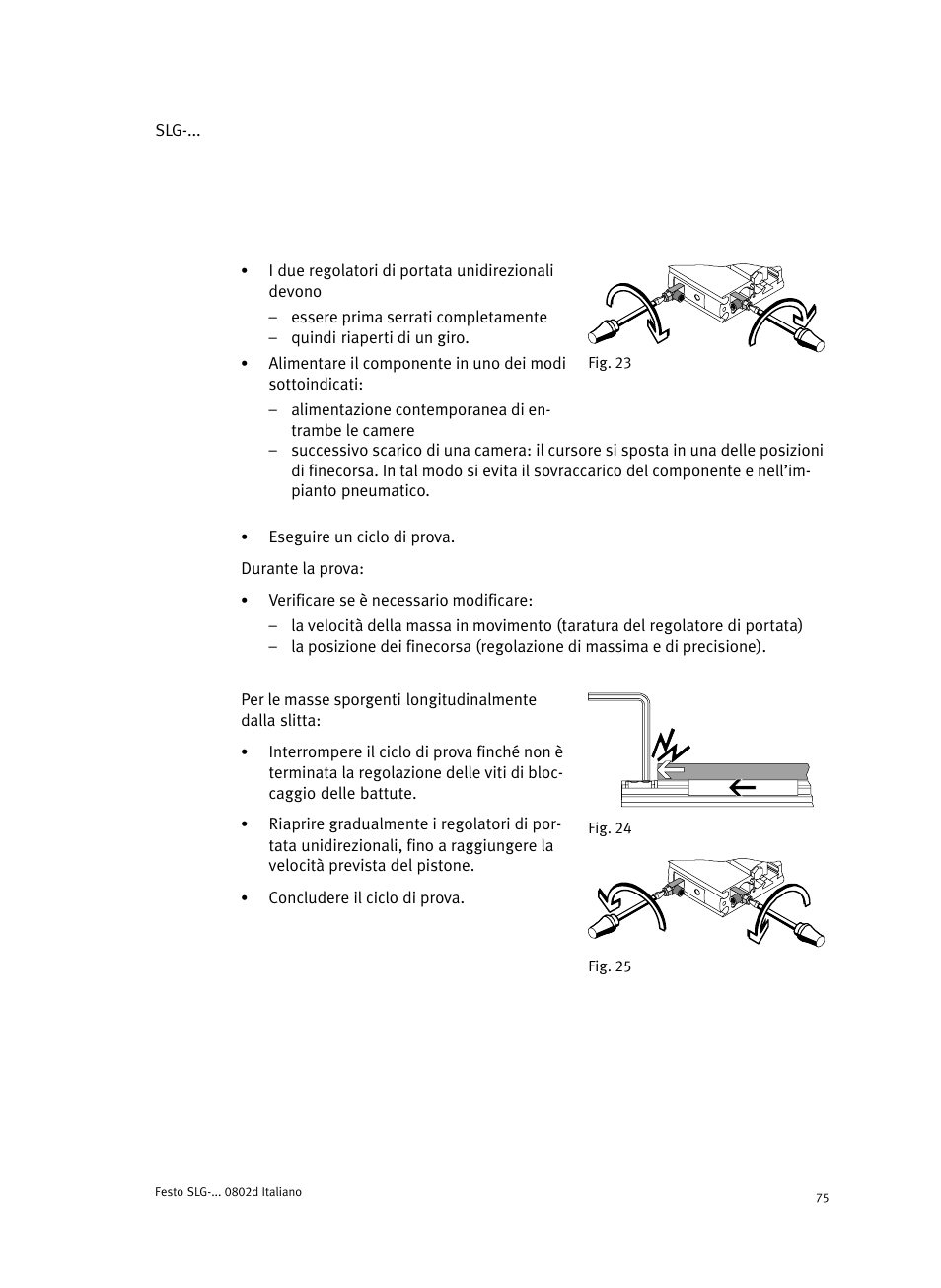 Festo Пневматические линейные приводы SLG User Manual | Page 75 / 100