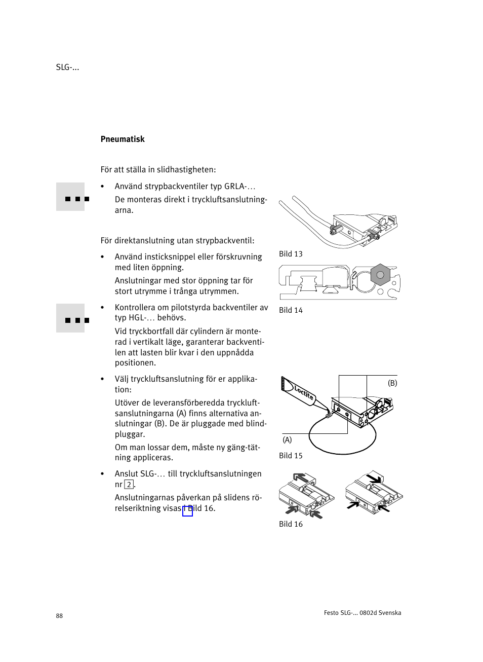 Pneumatisk | Festo Пневматические линейные приводы SLG User Manual | Page 88 / 100