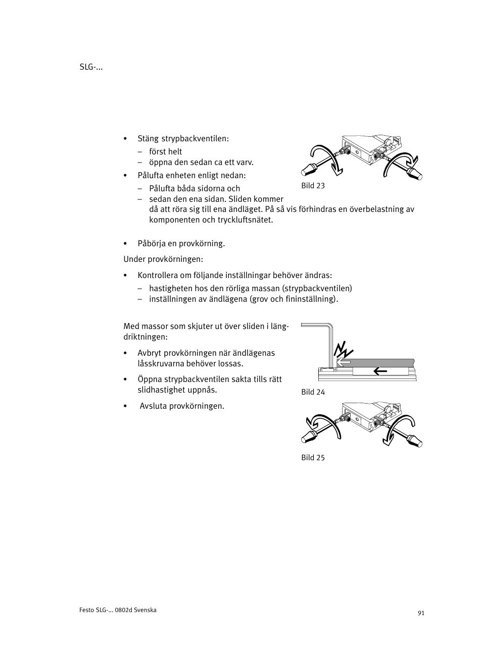 Festo Пневматические линейные приводы SLG User Manual | Page 91 / 100