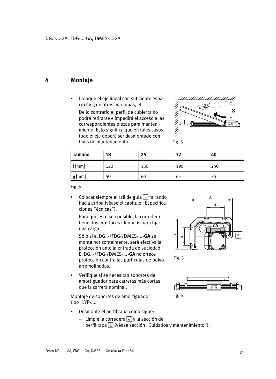 4 montaje, 4montaje | Festo Привод со шпинделем и трапециевидной резьбой DMES User Manual | Page 17 / 40