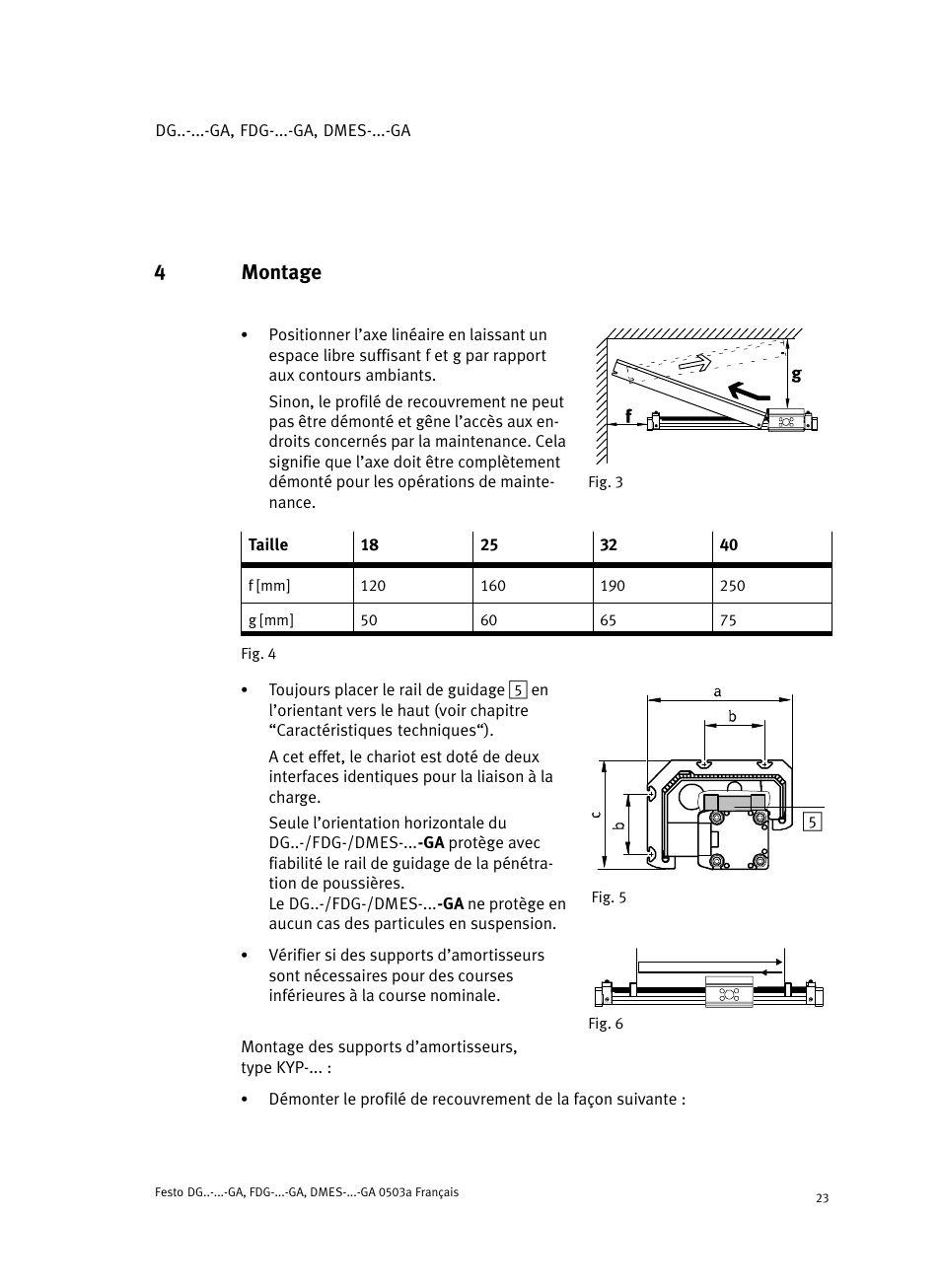 4 montage, 4montage | Festo Привод со шпинделем и трапециевидной резьбой DMES User Manual | Page 23 / 40