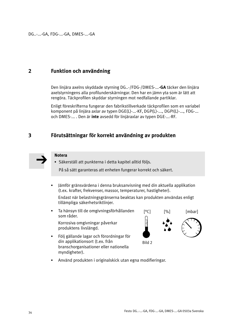2 funktion och användning, 2funktion och användning | Festo Привод со шпинделем и трапециевидной резьбой DMES User Manual | Page 34 / 40