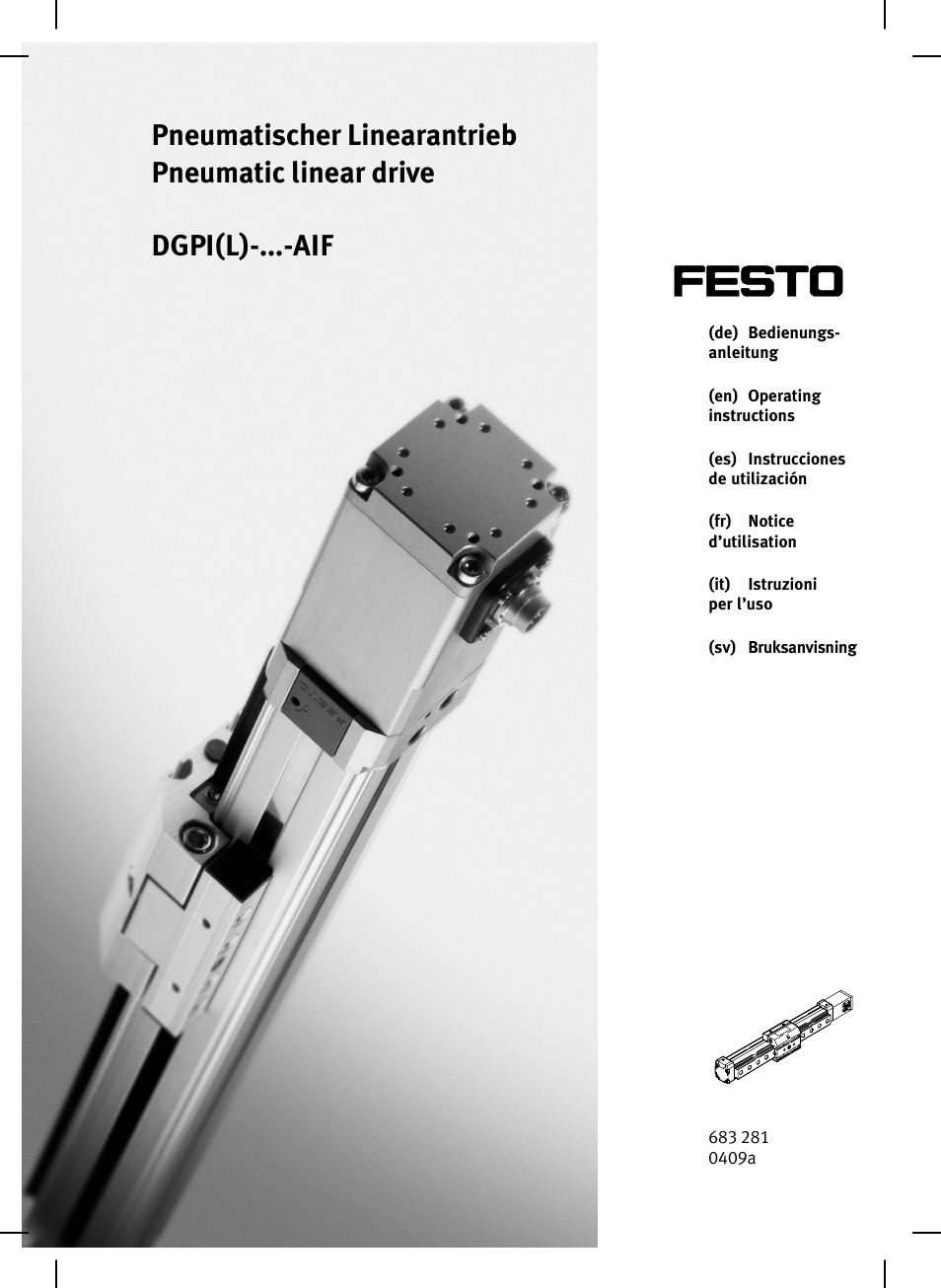 Festo Линейный привод с датчиком перемещения DGPIL User Manual | 112 pages
