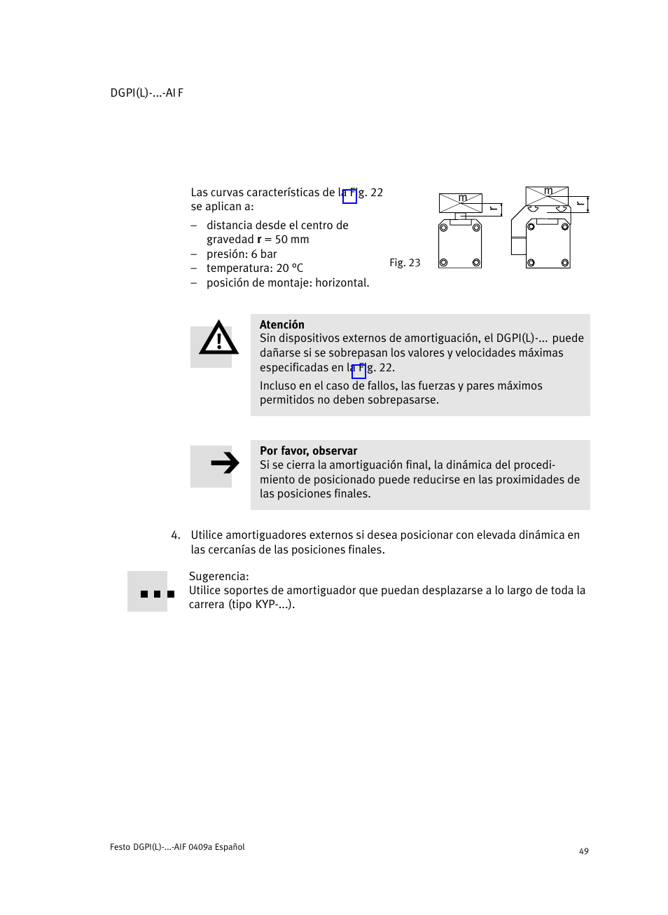 Festo Линейный привод с датчиком перемещения DGPIL User Manual | Page 49 / 112
