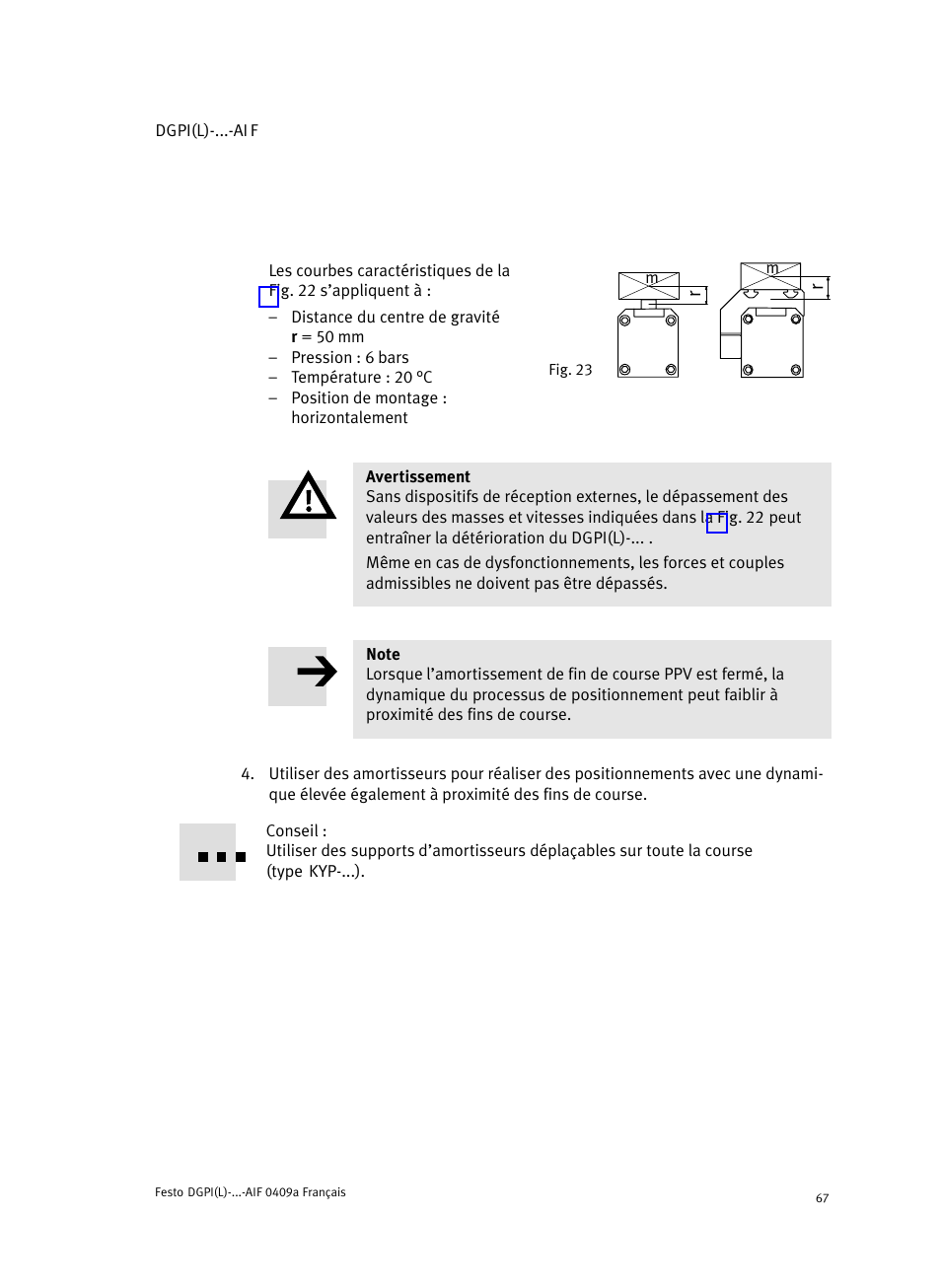 Festo Линейный привод с датчиком перемещения DGPIL User Manual | Page 67 / 112