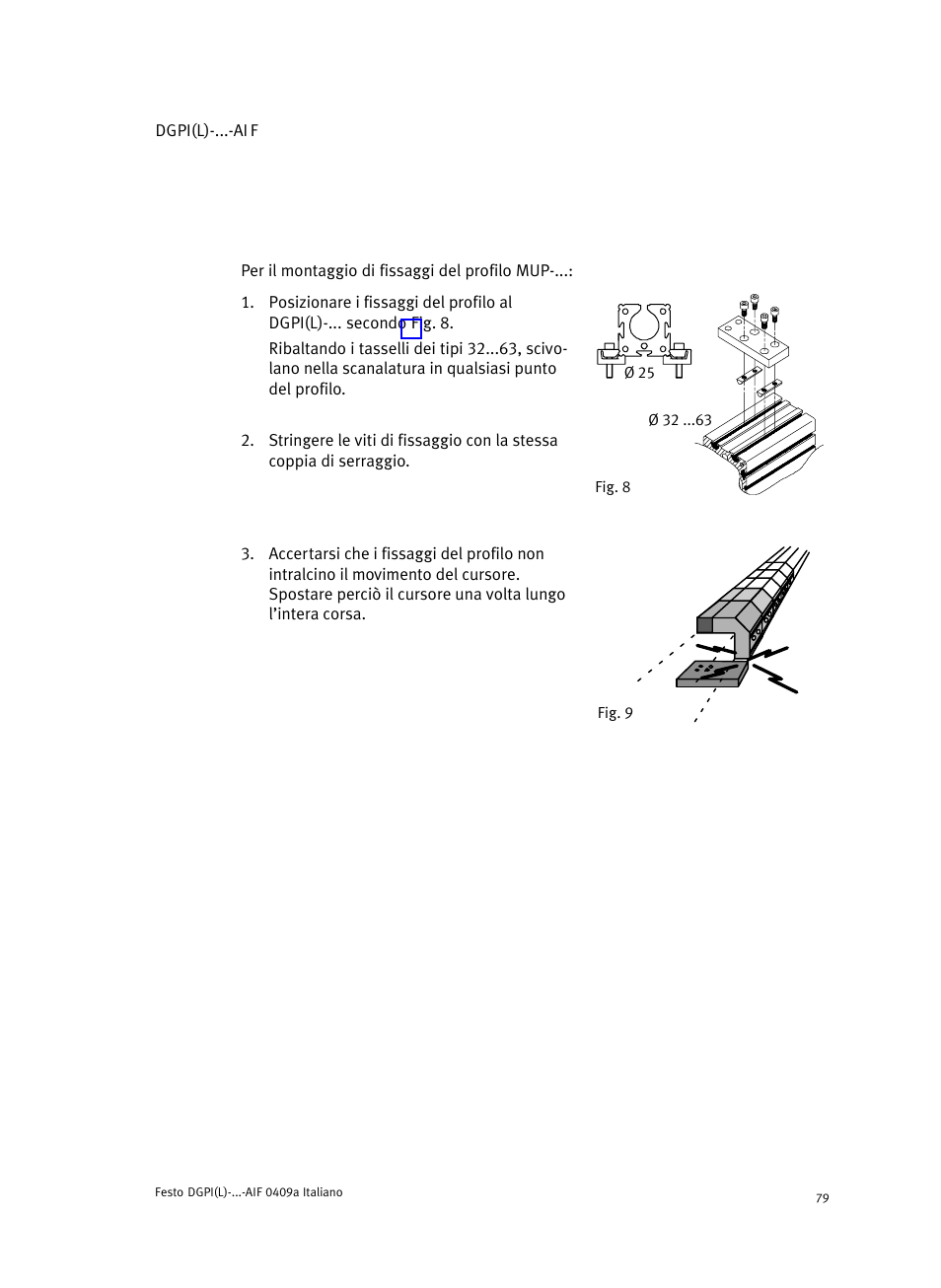 Festo Линейный привод с датчиком перемещения DGPIL User Manual | Page 79 / 112