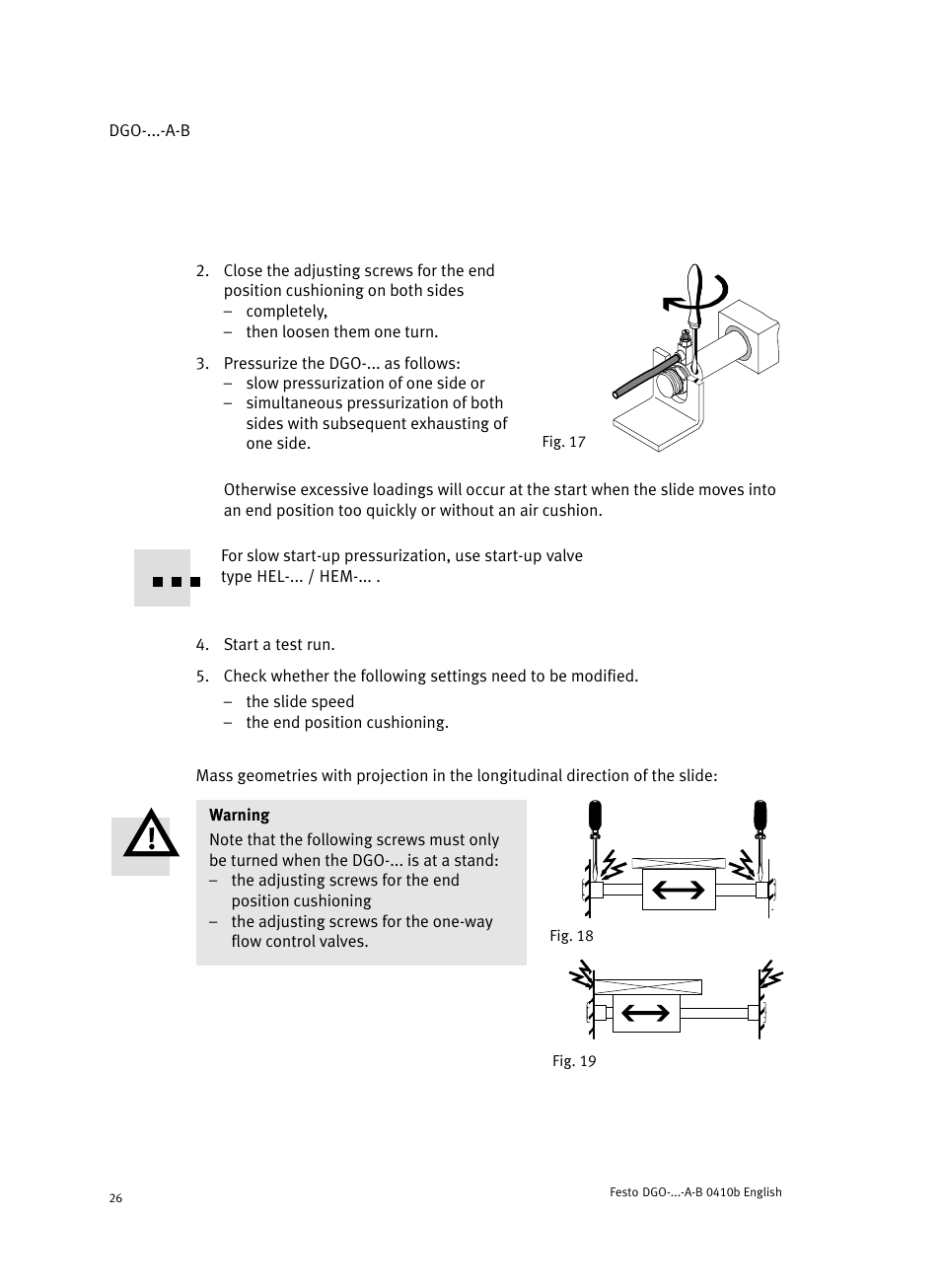 Festo Линейные приводы DGO, дюймовые User Manual | Page 26 / 88