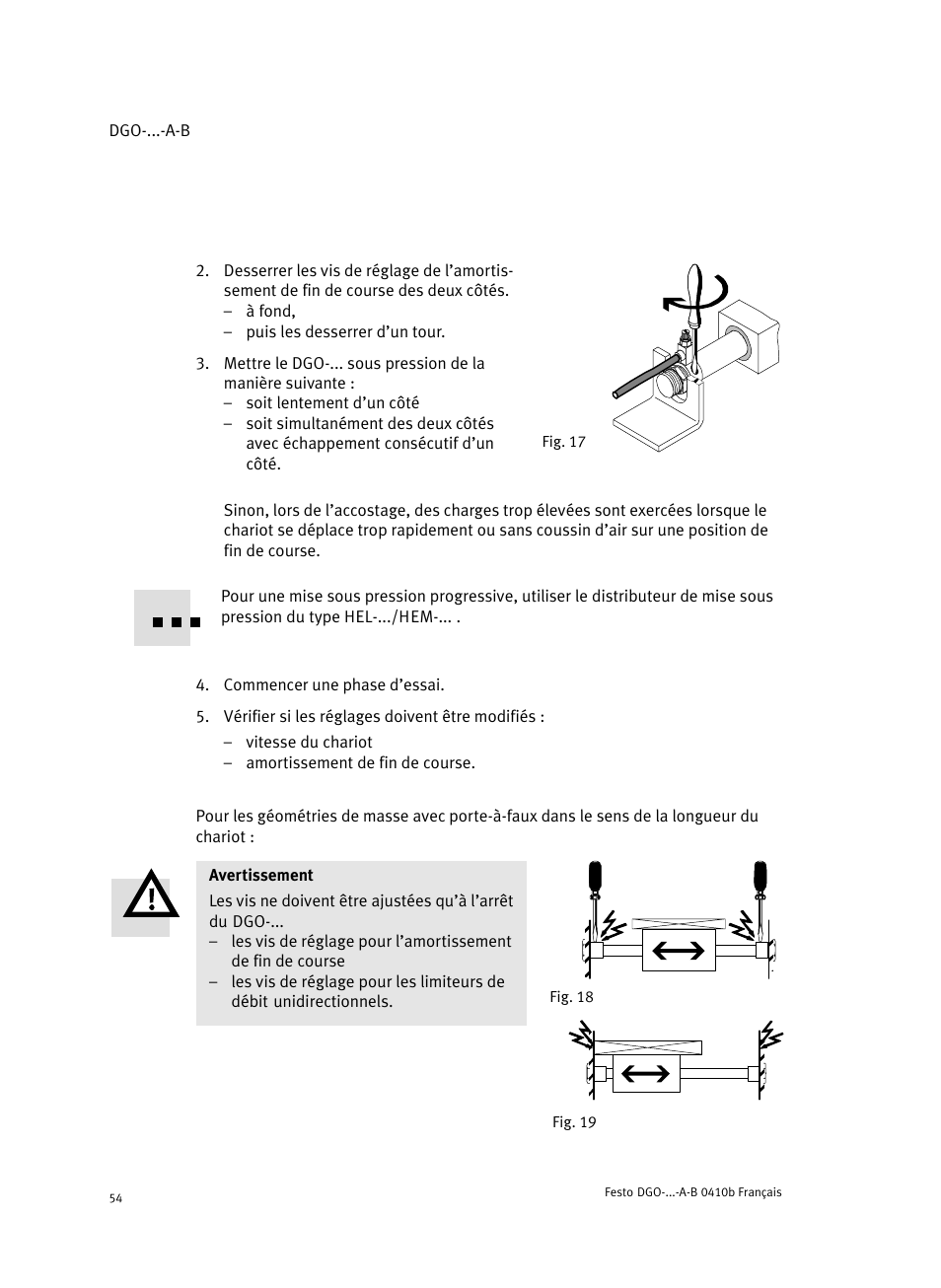 Festo Линейные приводы DGO, дюймовые User Manual | Page 54 / 88