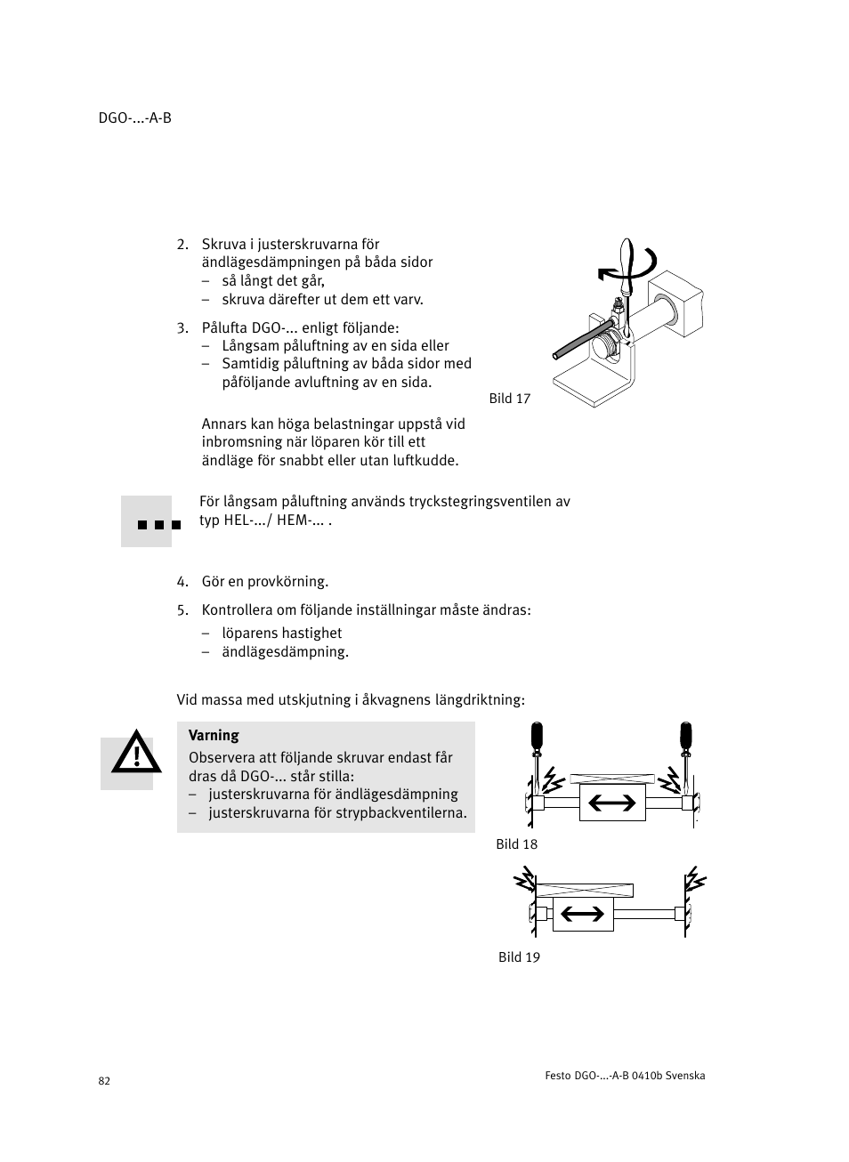 Festo Линейные приводы DGO, дюймовые User Manual | Page 82 / 88