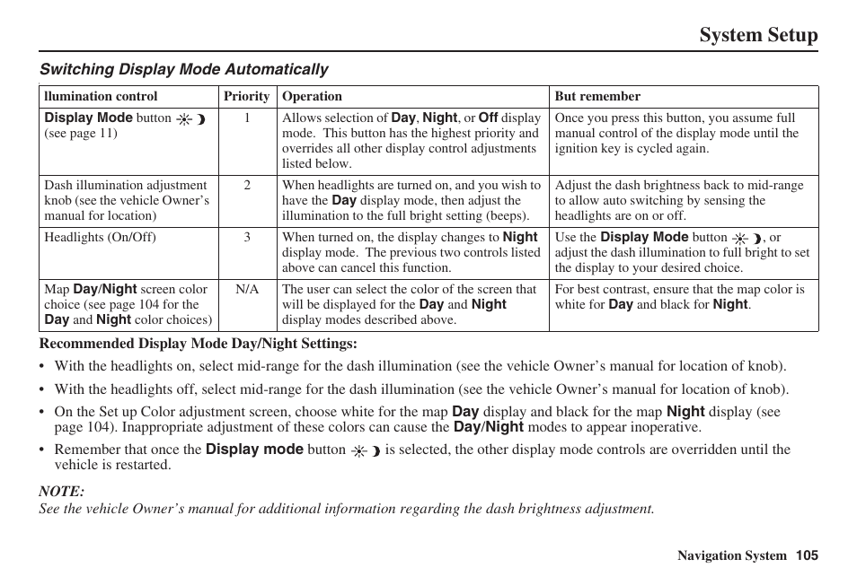 System setup | Acura 2009 RDX 00X31-STK-8200 User Manual | Page 106 / 164