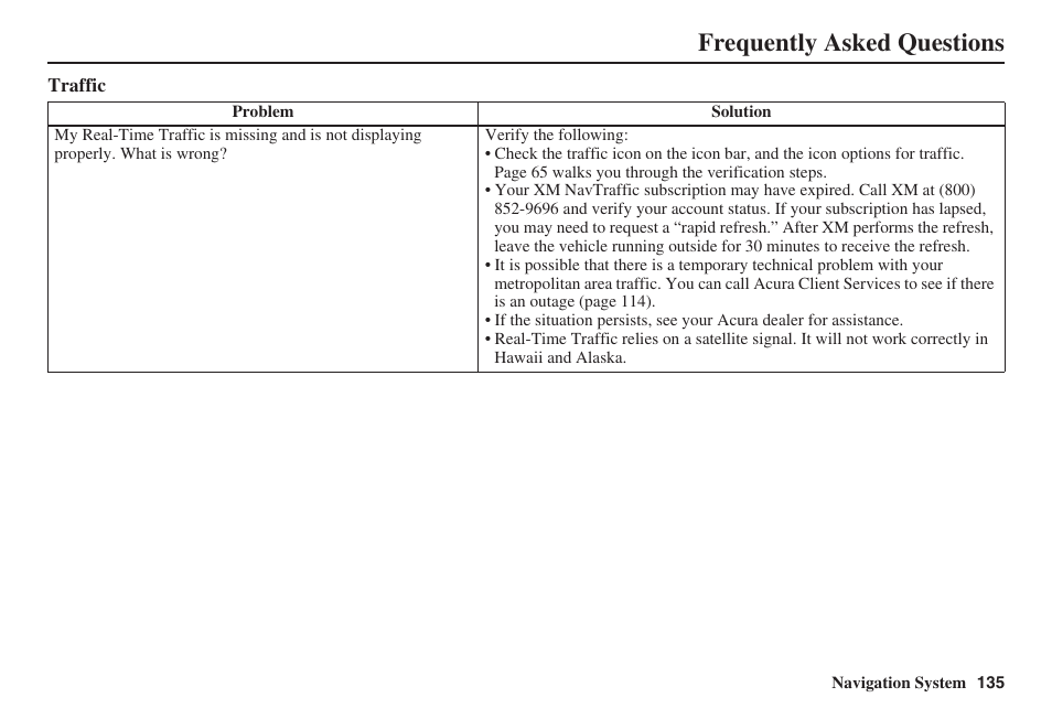 Frequently asked questions | Acura 2009 RDX 00X31-STK-8200 User Manual | Page 136 / 164